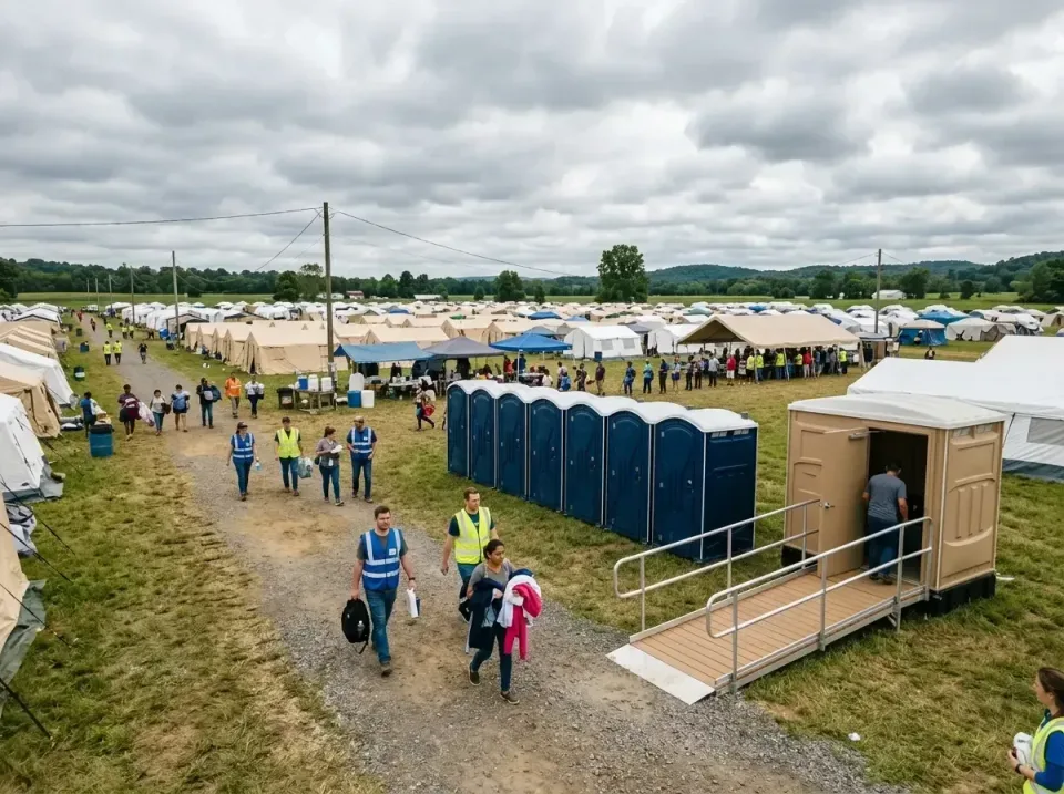disaster-relief-camp-restrooms-010 — frequently asked questions, Dumpster & Portable Bathrooms Rental in Highland, IL